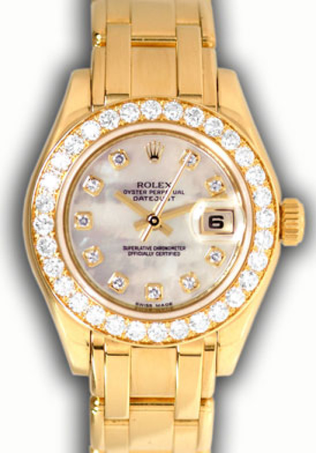 White Diamond Bezel & Dial Rolex Datejust Pearlmaster 80298